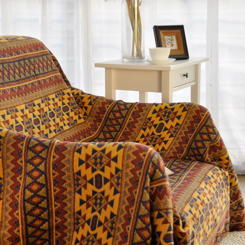 1pcs decorativos Manta de Sofá para la Sala de estar de Funda de Punto de Tirar del Hilo de la tela Escocesa sofá toallas, fundas de sofá textiles para el hogar almofadas 4