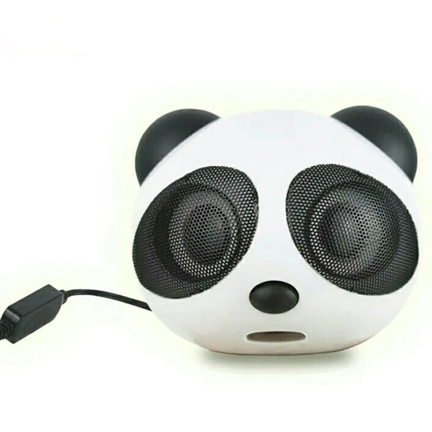 Mini Portátil de Panda Altavoces de Viaje con 3.5 mm de Audio USB, Enchufe, equipo de alta fidelidad de Sonido, Altavoces Multimedia para Ordenador Portátil 4