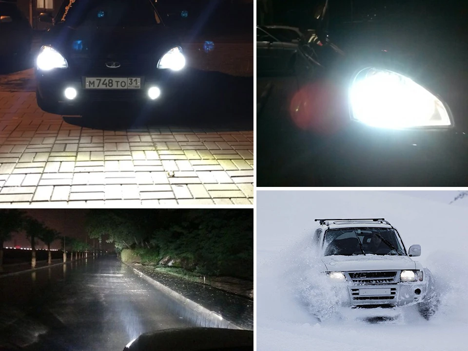 2Pcs LED H1 Automático de Faros con Lámpara 12V H4 H7 H11 H8 HB3 Luz del LED Para el Nissan qashqai j11/juke/tiida/x-trail t32/nota/tiros/titan 4