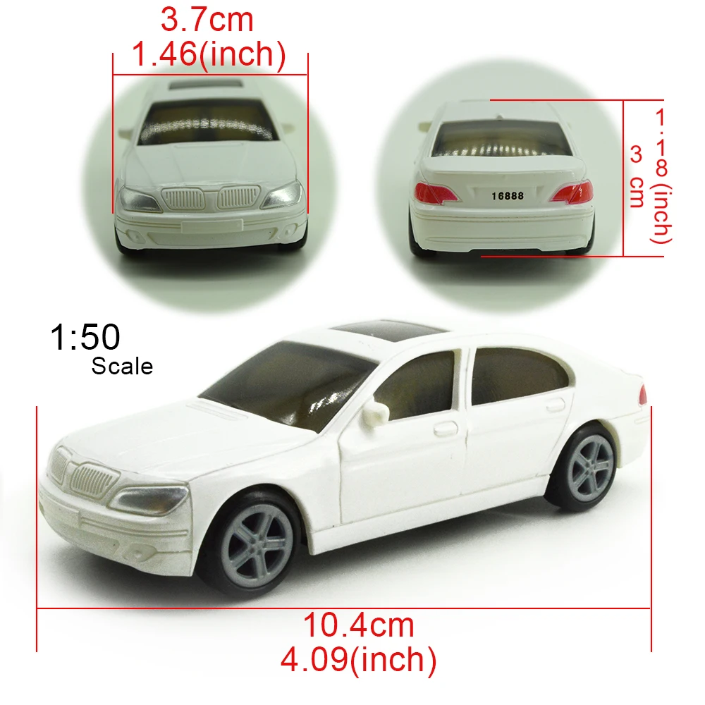 1:50 escala Modelo de plástico ABS coche de arquitectura de la modelización de la construcción del tren de diseño 4