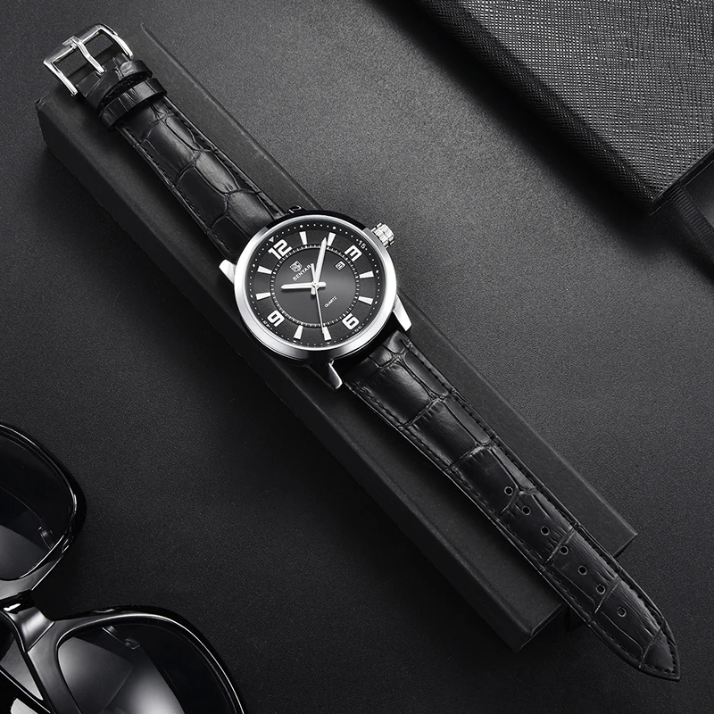 2020 BENYAR marcas de moda, hombres relojes de cuarzo de fecha automática reloj impermeable del deporte del reloj de los hombres de negocios de relojes para los hombres de lujo de nueva 4