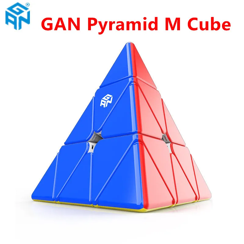 2020 GAN Pirámide de 3x3x3 Magnético de la Pirámide de 3x3 mgaico Cubo Mejorado Núcleo de Posicionamiento de Imanes Triángulo de Velocidad Gan cubo 4