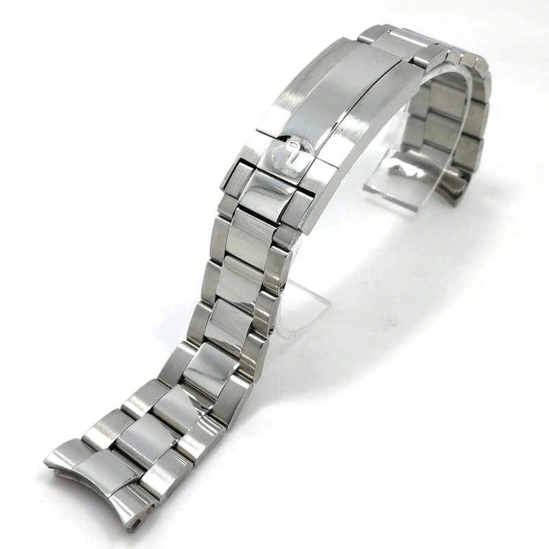 Ver los accesorios de acero Originales correa masculina de 20 mm de los deportes de la prenda impermeable de Rolex Agua Fantasma Buzo completo sólida correa de las mujeres de la banda de reloj 4
