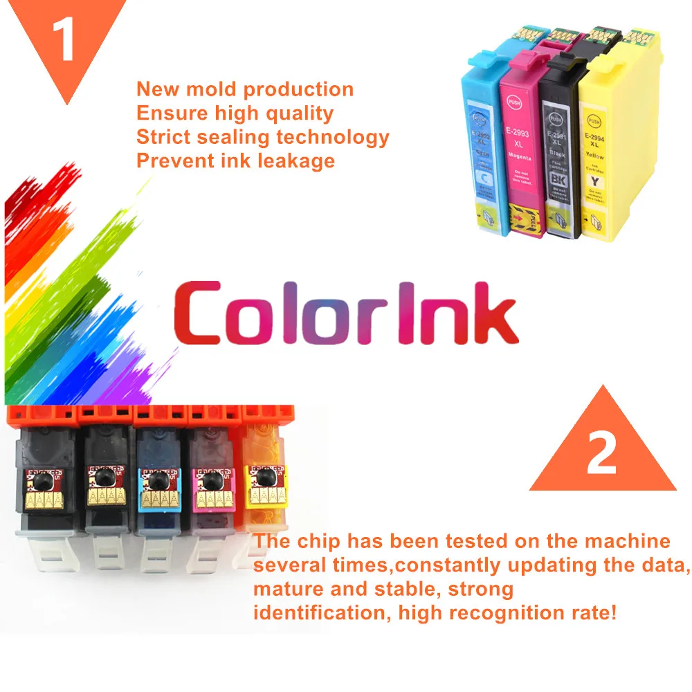ColorInk 4PK para Epson T0715 0711 T0711 T0712 T0713 T0714 cartucho de Tinta Epson stylus DX8400 DX8450 DX9400 DX9400F (1BK*1C*1M*1Y) 4