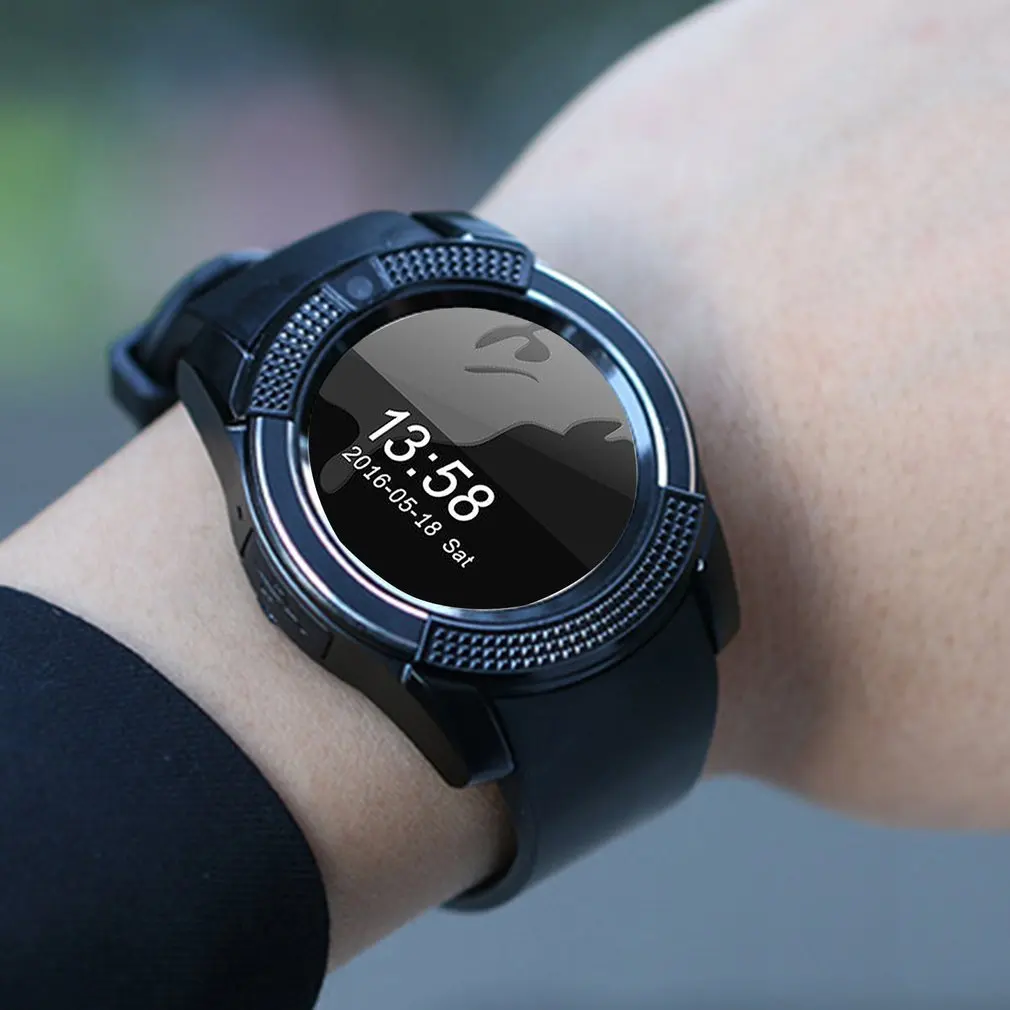 Impermeable Reloj Inteligente de los Hombres con Cámara Bluetooth Smartwatch Podómetro Monitor de Ritmo Cardíaco de la Tarjeta Sim reloj de Pulsera 4