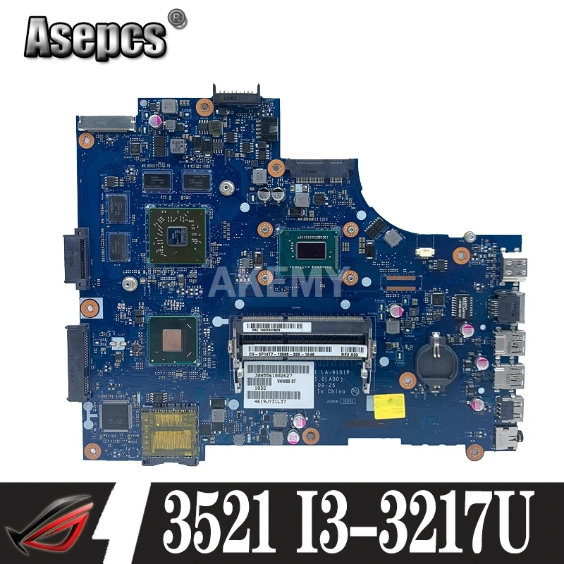 Ordenador portátil de la placa madre Para DELL Inspiron 15R 3521 5521 I3-3217U Placa base CN-0K9PG1 0K9PG1 VAW01 LA-9101P SR0XF 216-0842000 4