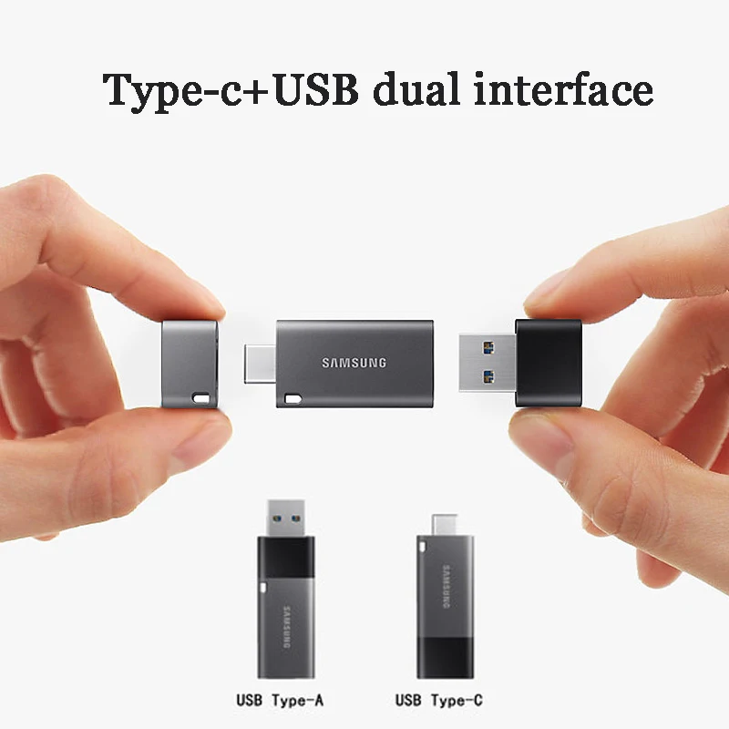SAMSUNG Unidad Flash USB de 256 gb 128 gb 64 gb 32 g de Metal de Doble Puerto de la Impulsión de la Pluma USB3.1 Tipo C Tipo A Un Lápiz De Memoria Del Dispositivo De Almacenamiento De Disco De U 4
