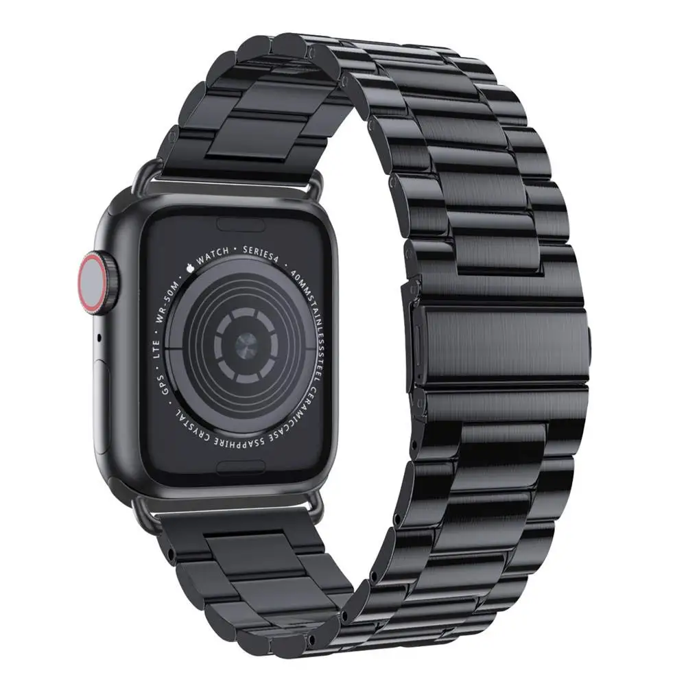Correa para Apple de la banda de reloj de 44 mm 40 mm iWatch banda de 38 mm 42 mm de Acero Inoxidable brazalete de metal Apple watch 5 4 3 2 1 38/40 42/44mm 4