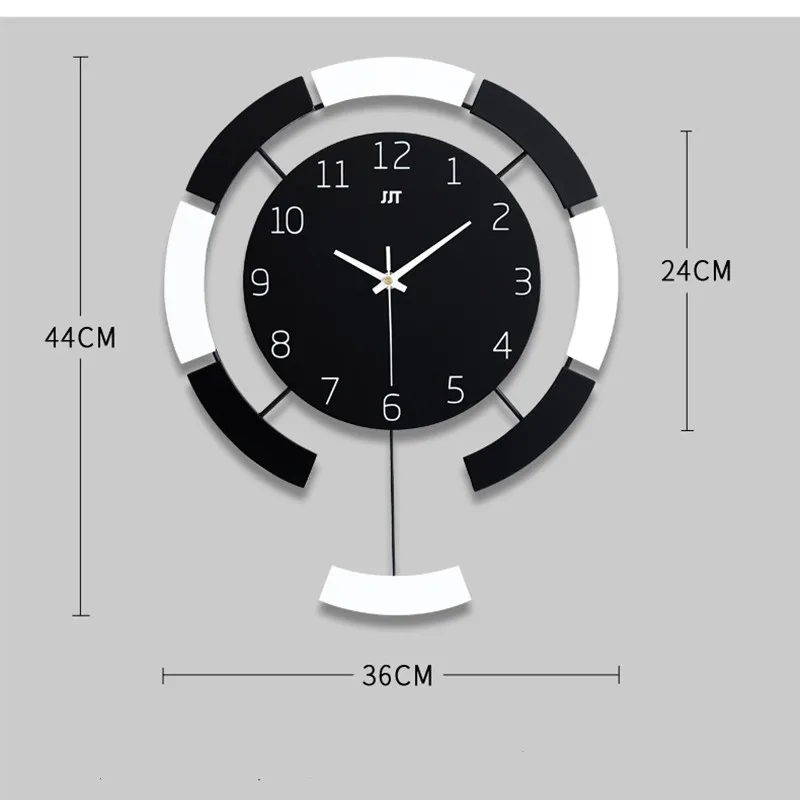 Nórdica de estilo Sencillo y moderno diseño de oscilación del reloj de pared para la sala de estar creativo reloj de madera casa de arte de la decoración del reloj de cuarzo 4
