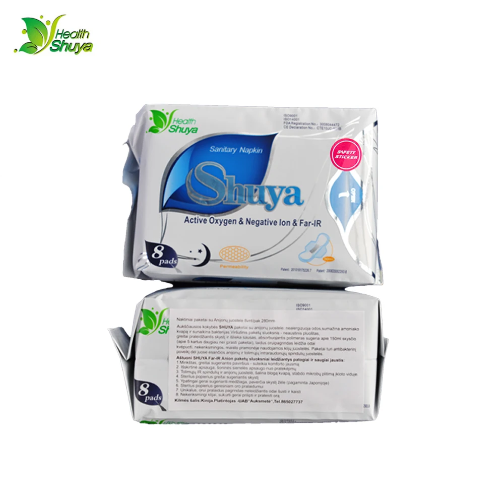 2 Paquetes de Aniones toalla Sanitaria toallas Sanitarias, Oxígeno Activo, toallas Sanitarias, Negativo menstrual de la almohadilla de productos de higiene Femenina 4