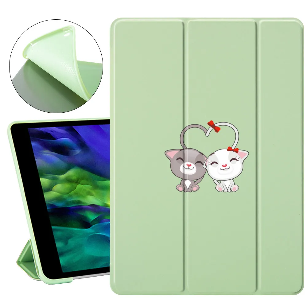 Pareja de Gato Para ipad 7 8 Generación de casos de Lujo de Silicona Para iPad Pro 11in 2020 Caso Para el ipad Mini 5 Para el ipad de Aire 4 2 3 Tapa 4