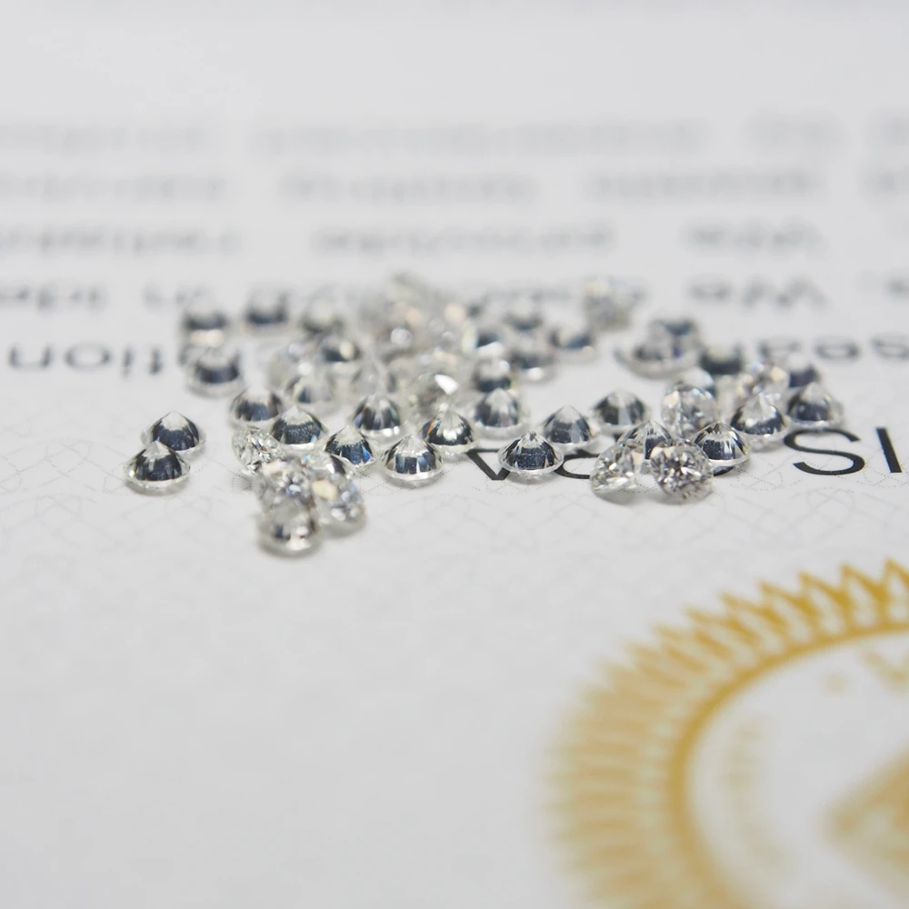 0.5 quilates/ bolsa de Laboratorio Creado moissanite diamante suelto de piedras preciosas de tamaño pequeño moissanite de 0,8-2,9 mm excelente corte para el anillo de decisiones 4