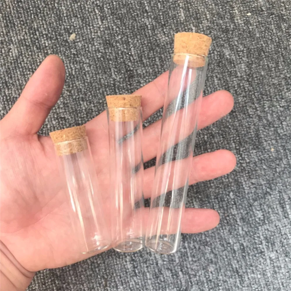100pcs 18ml 22ml 30ml Mini Corchos de las Botellas de Vidrio Transparente Directamente de la Boca de los Frascos Vacíos Saludable y Ecológico Frascos de Vidrio de la Botella 4