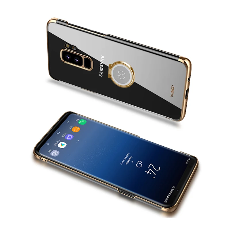 Las Ventas de la Galaxia de Samsung S9 Caso Xundd Duro Transparente de la PC para samsung S9 Plus Caso de Teléfono con imanes de Anillo de Metal Titular de la 4