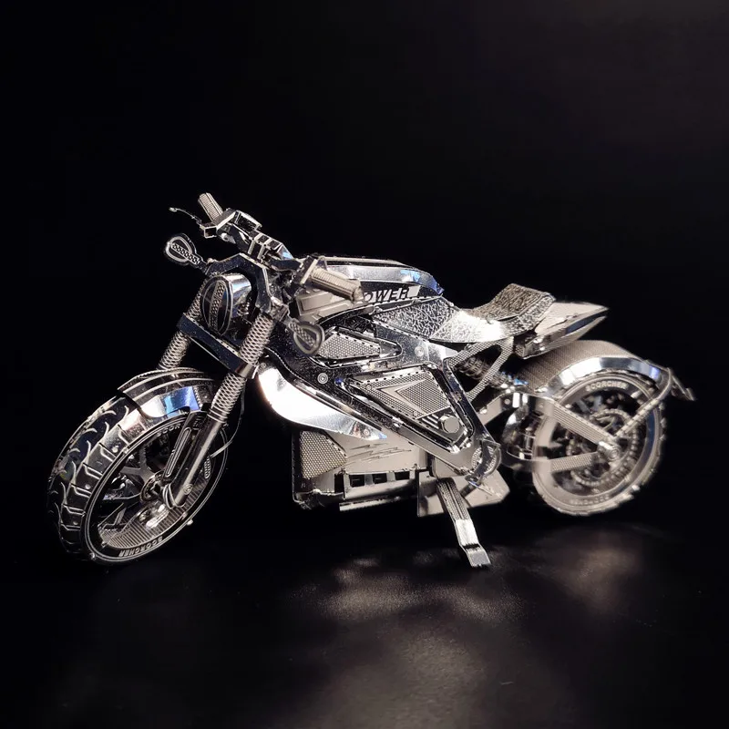 3D de Metal modelo de Ensamblaje de rompecabezas de rompecabezas del VENGADOR de la MOTOCICLETA de los Adultos juguetes hechos a Mano 1:16 2 hojas de regalos para Niños 4