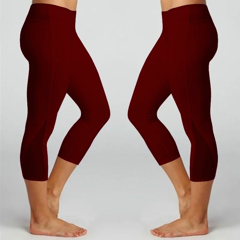 2020 de 6 Colores de Moda de las Mujeres de Mediados de cintura Pantalones de Fitness de Dama Casual de Ejercicios de Yoga Pantalones de Deportes de Gimnasio Polainas Sólido Pantalones de los Deportes 4