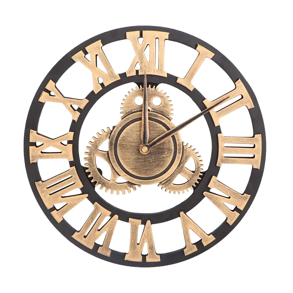 Industrial del Engranaje de Reloj de Pared Decorativo Reloj de Pared de Estilo Industrial Reloj de Pared (30/40/50cm de Oro Envío sin Batería) 4