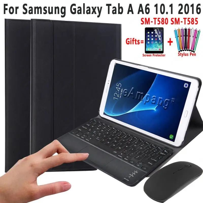 Caso con Touchpad Teclado Ratón Para Samsung Galaxy Tab A7 2020 10.4 10.1 2019 10.5 2018 A6 2016 T500 T510 Bluetooth Ratones 4