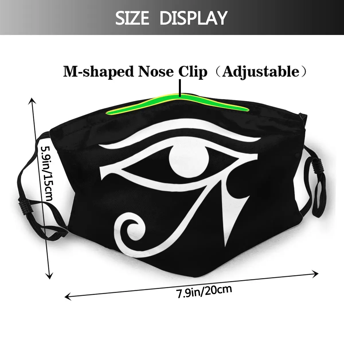 El Ojo De Horus Hombres En La Boca De La Máscara De Cara Egipto Antiguo Símbolo Egipcio Anti Neblina De La Máscara De Polvo Con Filtros De Protección De La Tapa Del Respirador 4