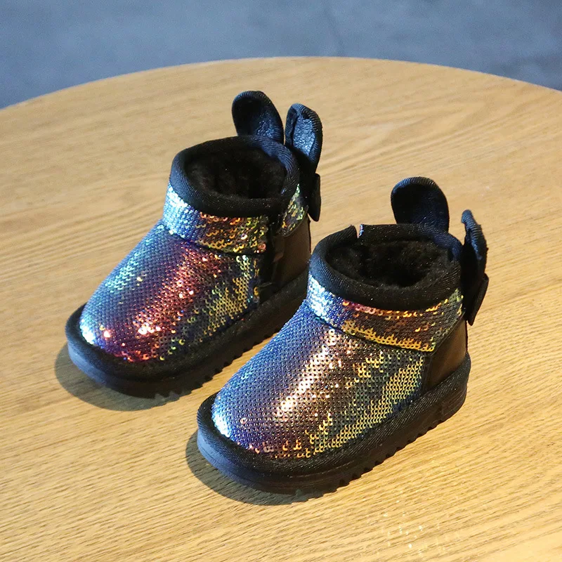 Bling Niñas, Botas Para La Nieve De Invierno De Niño Zapatos De 1-3 Años De Edad De Bebé De Algodón Zapatos Recién Nacido Zapatos De Moda Botas De Algodón 4