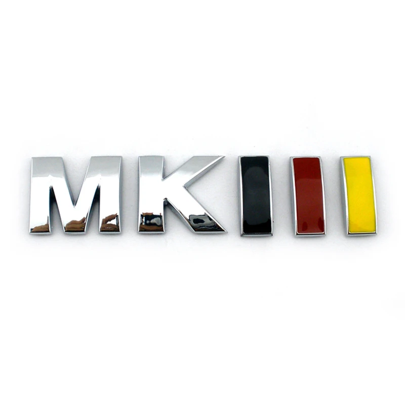 MKIII MK3 Coche de Arranque del Tronco del Portón trasero Cromado Insignia Emblema Decal Sticker MK3 Logotipo de la Marca 3 4