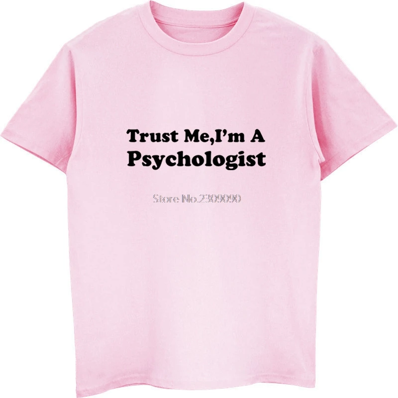 Nuevo Estilo de Verano Confiar en Mí, soy Un Psicólogo Camisetas de los Hombres de Manga Corta de Algodón Fresco Graciosas camisetas Camisetas Tops Harajuku Streetwear 4