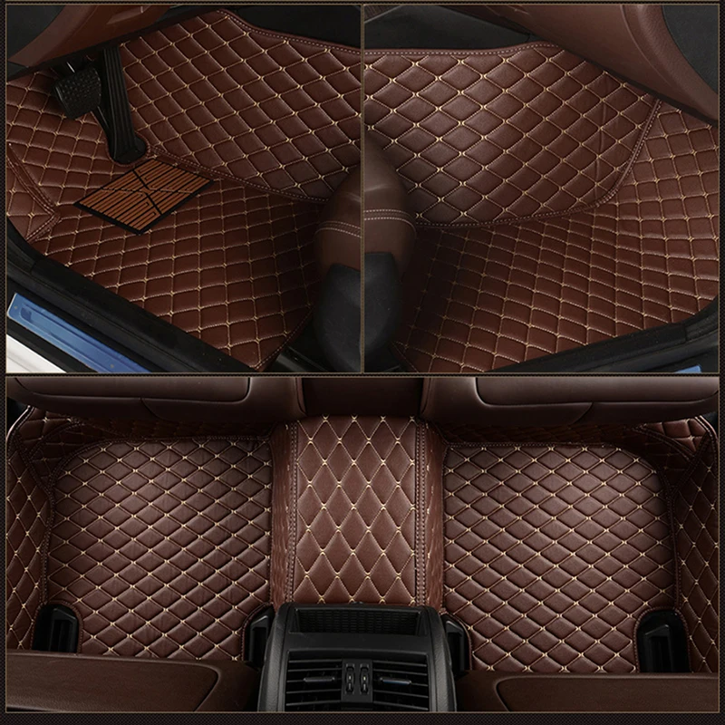 De cuero de encargo 5 de Asiento de Coche alfombras de Piso para bmw Serie 3 E90 F30 G20 Compact E36 Convertible E93 E46 Touring E91 E92 f31 alfombra 4