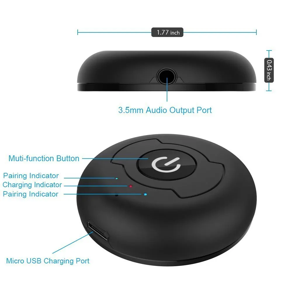 Bluetooth inalámbrico Transmisor De TV de Audio Jack de 3,5 mm Aptx Música AUX Bluetooth 4.0 Adaptador Para Dos Auriculares 4