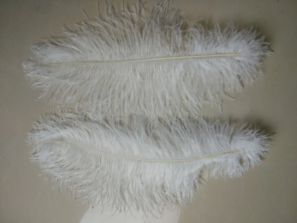 50 pc calidad blanco de plumas de avestruz, 16-18inches / 40-45cm, BRICOLAJE, decoraciones de la boda 4
