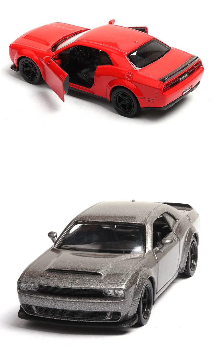 Alta simulación Dodge Challenger,1:36 escala de la aleación de tirar de nuevo Challenger,de la colección de coches de juguete modelo,gastos de envío gratis 4