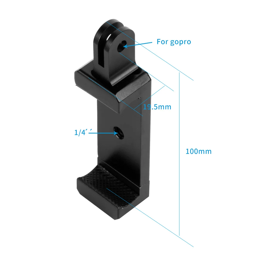 Soporte de teléfono Clip de soporte Adaptador de Trípode De 1/4 Agujero Fría y Zapato de Montaje de la Abrazadera para el iPhone Huawei para Gopro Cámara Monopie Selfie 4