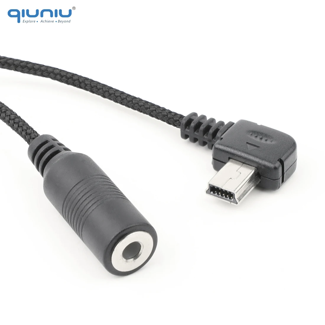 QIUNIU Mini Micrófono USB Adaptador de Micrófono de Cable de Transferencia de 3,5 mm para Micrófono Externo para GoPro Hero 3 3+ 4 para Go Pro Accesorios 4