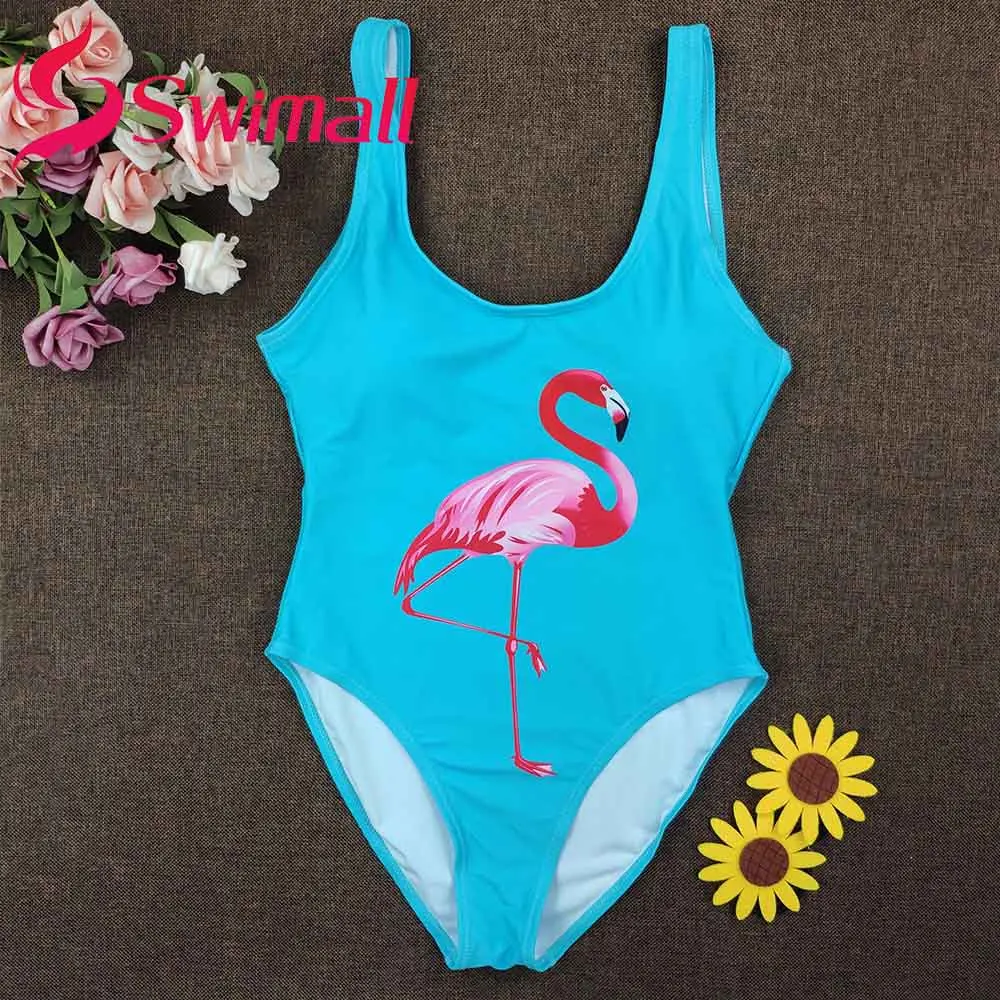 Trajes de baño 2019 Mujeres de Una sola Pieza Traje de baño de los pájaros Impreso de Verano Traje de Baño ropa de playa de Verano Maillot de bain Monokini Brasil 4