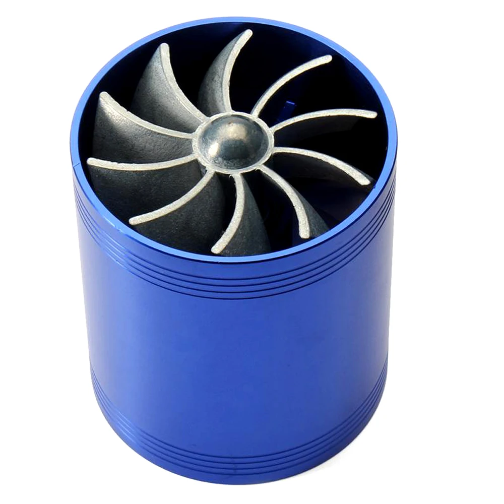 Universal Filtro de Aire con 3 de Goma Antideslizante Titular de la Sobrealimentación de Potencia de entrada de Aire Turbonator de Doble Ventilador de Turbina de Gas Protector de Turbo 4