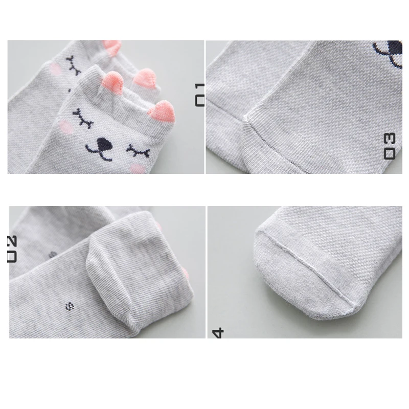 5 Pares/lot 2018 Verano Calcetines de Bebé de Niña de Algodón Transpirable de Malla de 0 a 3 años Y Niña de Calcetines de Meias en Bebés y Accesorios para bebés 4