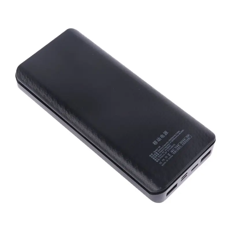 Dual USB Tipo-C del Banco del Poder de Shell Kit de BRICOLAJE 20000mAh 8x18650 Cargador de Batería Caso del Puerto Micro USB para Accesorios de Teléfonos Móviles 4