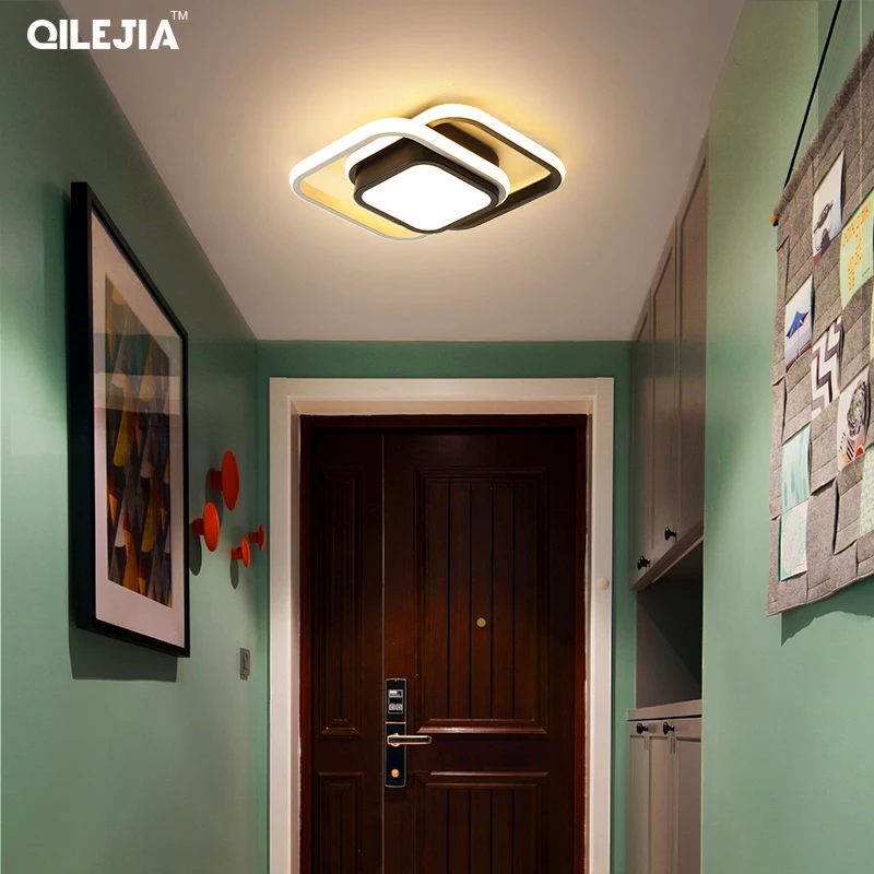 Moderno LED luces de techo para la cocina corredor de la noche corredor balcón de entrada Redondo / cuadrado LED moderna lámpara de techo para el hogar 4