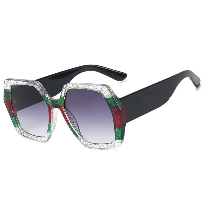 Desfile de moda de gran tamaño Gafas de sol para Mujer de la Marca del Diseñador Retro gafas de Sol UV400 Rojo, Verde y Tonos de Gafas de gafas de sol de mujer 4