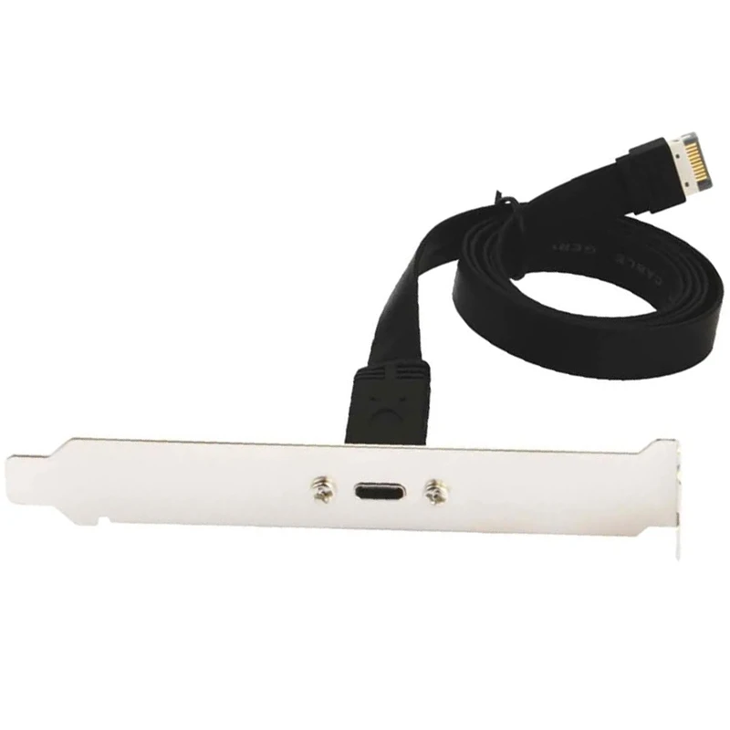 USB-C Cable del Panel de Montaje de la Placa base Encabezado Adaptador de Extensión,el Panel Frontal de Cable de Extensión para Internos 3.1 10G Gen2 20Pin 4