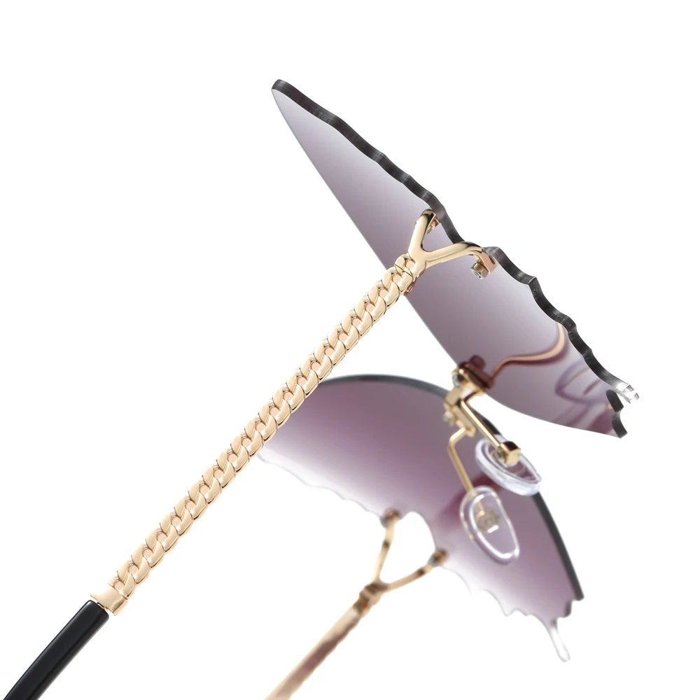 Kachawoo gafas de sol de moda las mujeres de la forma de la mariposa azul púrpura montura gafas de sol para damas degradado lente regalo hembra 4