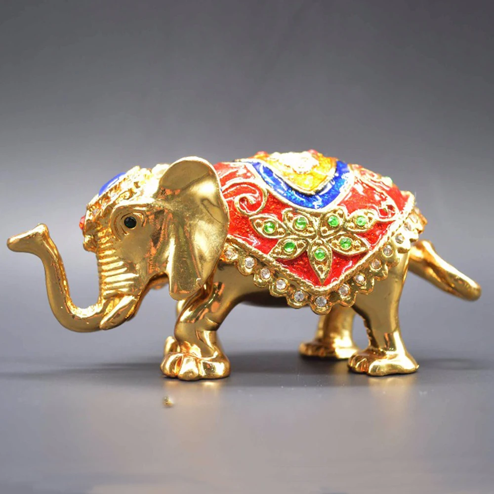 QIFU Lindo Elefante de la Baratija de la Joyería de Cuadros para la Decoración del Hogar de la Madre de Días de regalos 4