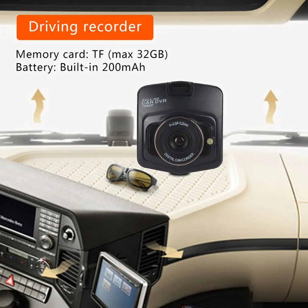 Universal de 2,4 pulgadas Full HD Lente 1080P Auto del Coche de la Videocámara DVR del Vehículo de la Cámara Grabadora de Vídeo Dash Cam G-sensor 4