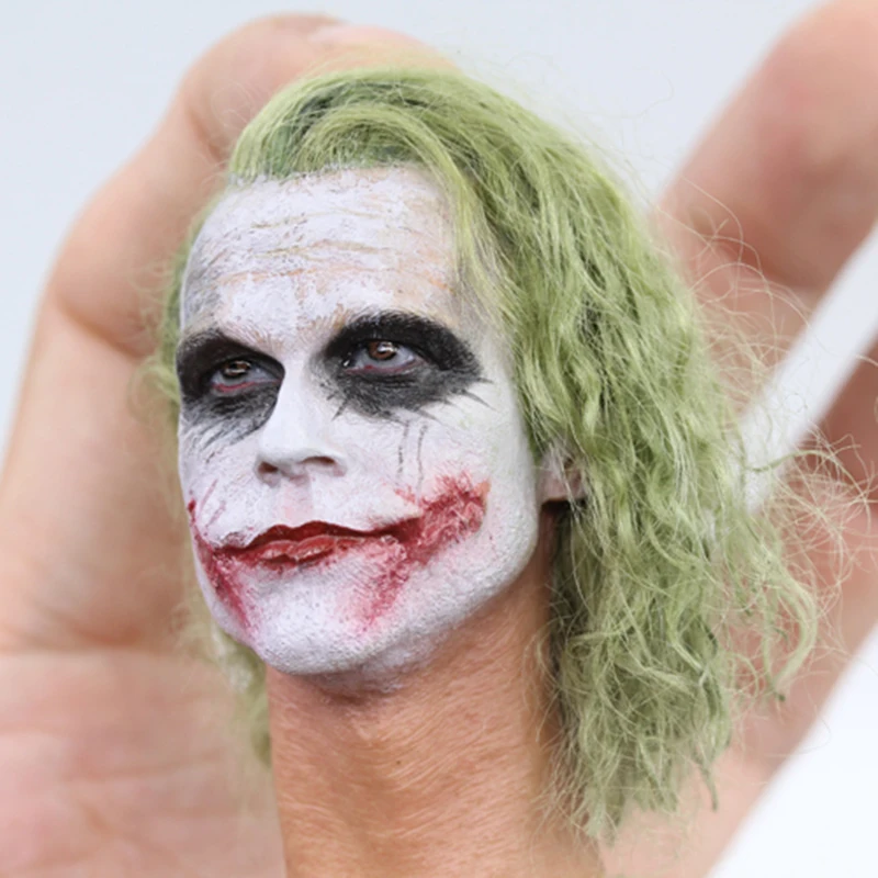 Hottoys adam2.0 1/6 El Joker de la planta de pelo Escultura de la cabeza del Repintado de la versión de joker cabeza del cuerpo masculino 4
