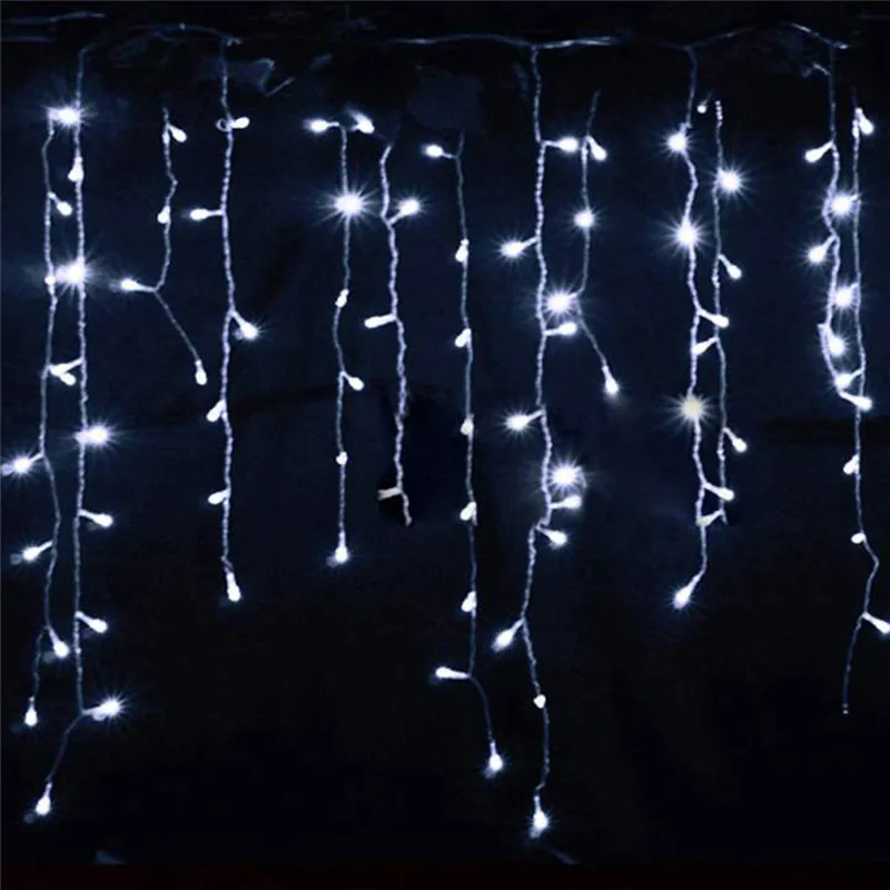 2020 Luces de Navidad Carámbano Cadena de Luz de 220V de 3.5 M de Caída de 0,3-0,5 m de la Calle Guirnalda Para Navidad y Año Nuevo Vacaciones de Decoración 4