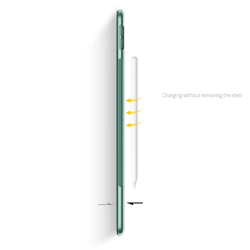 Para el iPad Pro 11 2020 Caso Ultra-delgada Transparente de TPU Suave de nuevo Smart Cover para el iPad Pro De 12,9 2020 Funda Tablet protección de shell 4