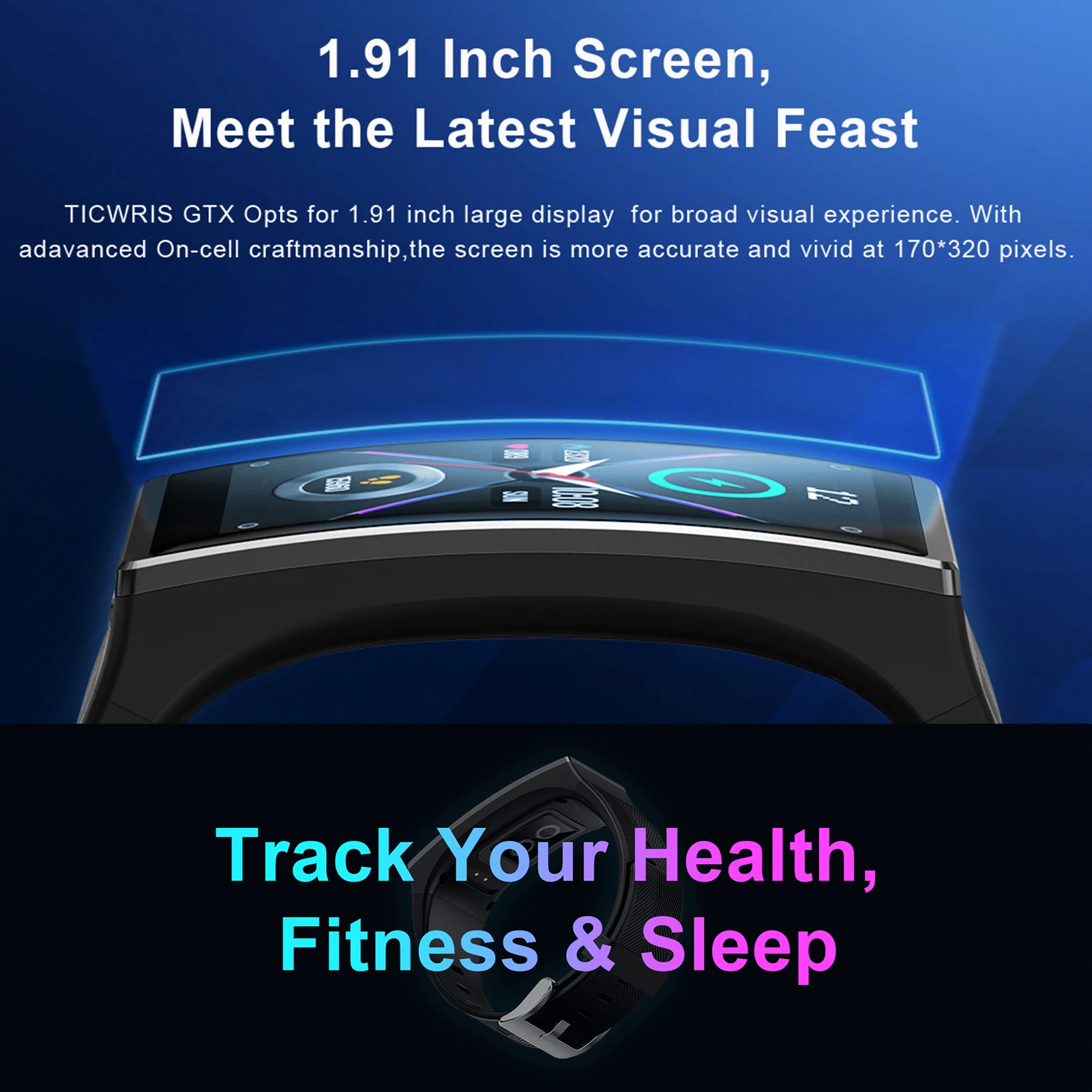 Nueva TICWRIS GTX Reloj Inteligente de los Hombres de Fitness Tracker Presión Arterial Mensaje Recordatorio de la prenda Impermeable IP68 de Deportes Bluetooth 5.0 Smartwatch 4