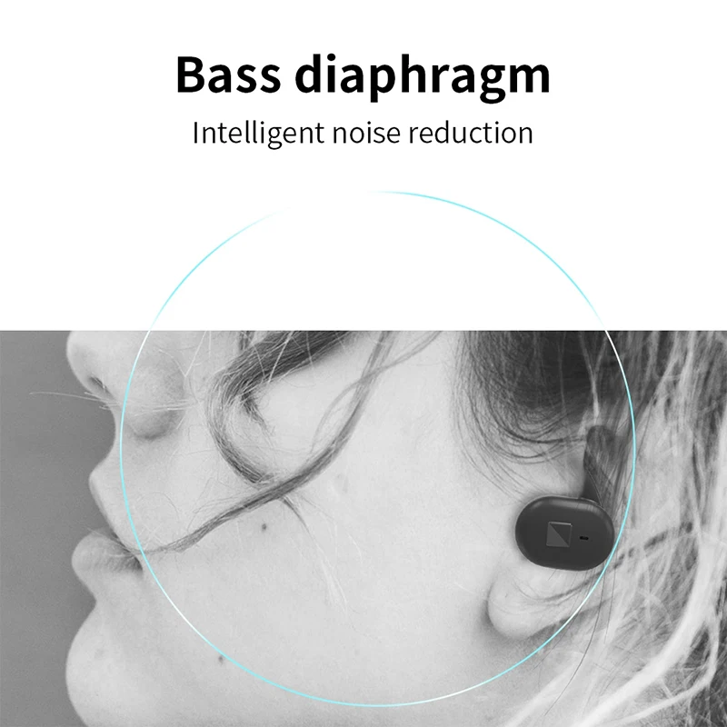 Q1 Auricular Inalámbrico de Bluetooth de los Auriculares TWS Bluetooth 5.0 de Música de los Auriculares Estéreo de Sonido de Reducción de Ruido para Todos los Teléfonos 4