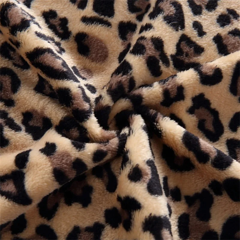 Lavable Leopardo de Color Esponjoso de Franela Manta de Lana para los Gatos Perro Caroset Estera de Dormir de Accesorios para Mascotas 4