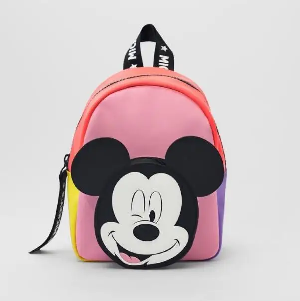 La moda de Disney para niños de la bolsa de Mickey Mouse para niños Bacpack primavera Otoño de Mickey Minnie Mouse patrón de la mochila de los Niños Regalos 4