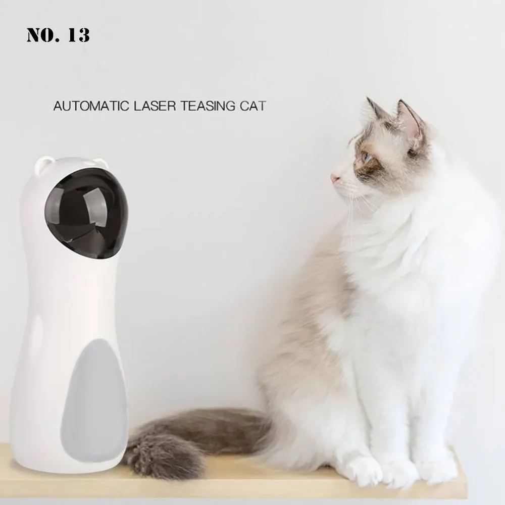 Gato nuevo Láser LED Juguetes Láser Automático de Mascotas de Juguete Inteligente Multi-ángulo de Gato de Entrenamiento de Ejercicio Entretenido, Divertido Juguete Giratorio 4